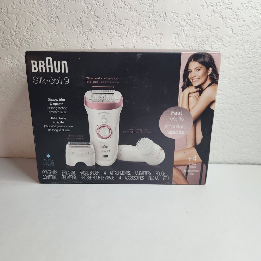 Braun Epilator Silk-épil 9 9-880, Facial Hair Removal for Women, Wet & Dry